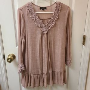 Cal Style Small Mauve/Dusty Rose Tunic/Shirt